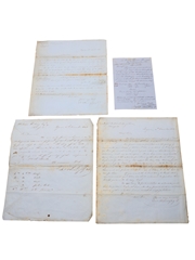 Hennessy Correspondence & Receipts, Dated 1848-1861