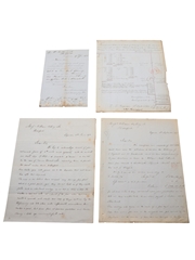 Hennessy Correspondence & Invoice, Dated 1872-1877