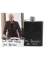 Macallan Hip Flask & Photograph Signed By Judi Dench 