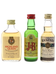 Highland Queen, Justerini & Brooks And The Real Mackenzie Bottled 1960s-1970s 3 x 5cl / 40%
