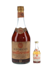 SIS Cavallino Old Brandy Bottled 1960s 3.8cl & 75cl