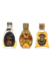 3 x Blended Scotch Whisky Spring Cap Miniatures