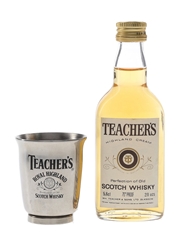 Teacher's Highland Cream & Stainless Steel Shot Glass Bottled 1970s 5.6cl / 40%