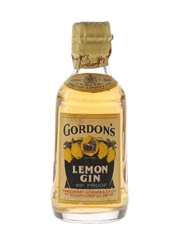 Gordon's Lemon Gin Spring Cap Bottled 1950s 5cl / 34%