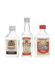 Vodka Miniatures Smirnoff, Vladivar & Cossack 3 x 5cl