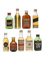Blended Scotch Whisky Miniatures Incl. VAT 69, Haig & Teacher's 9 x 5cl