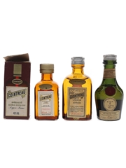 Cointreau & DOM Benedictine Bottled 1960s & 1980s 3 x 3cl-5cl