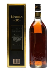Grant's 12 Years Old De Luxe Bottled 1980s 1 Litre