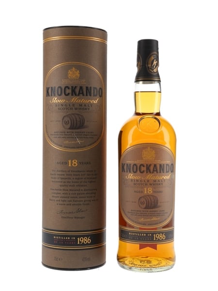 Knockando 1986 18 Year Old Slow Matured  70cl / 43%