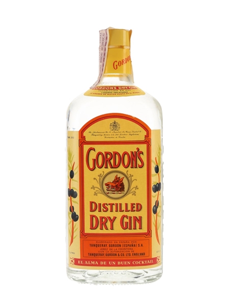 Gordon's Dry Gin Bottled 1970s - Spain 100cl / 43%