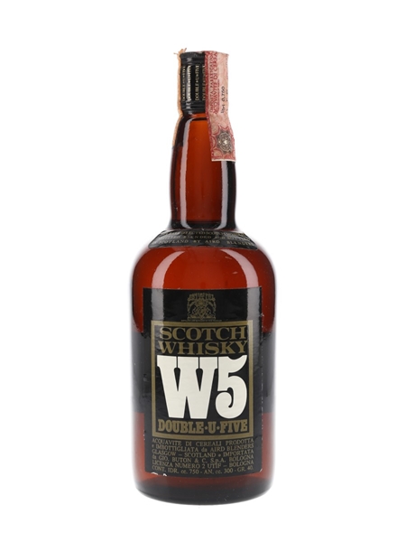 W5 Scotch Whisky Bottled 1980s - Buton 75cl / 40%