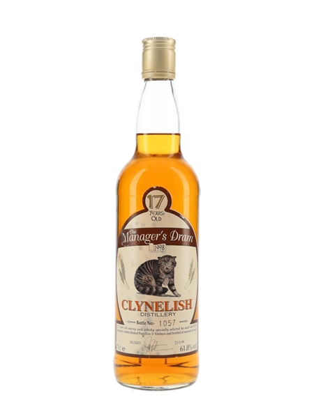 Clynelish 17 Year Old The Manager's Dram Bottled 1998 - United Distillers & Vintners 70cl / 61.8%