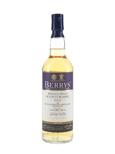 Bunnahabhain 1997 18 Year Old Single Cask 5413 Bottled 2016 - Berry Bros & Rudd 70cl / 46%