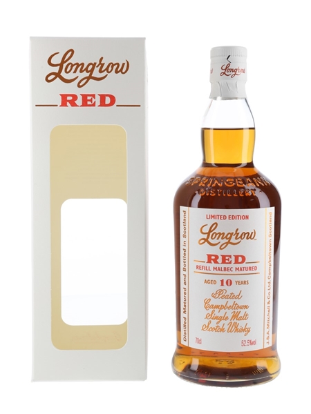 Longrow Red 10 Year Old Refill Malbec Matured Bottled 2020 70cl / 52.5%