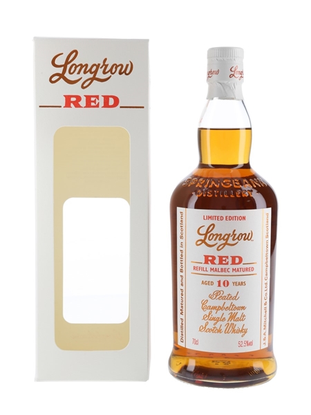 Longrow Red 10 Year Old Refill Malbec Matured Bottled 2020 70cl / 52.5%