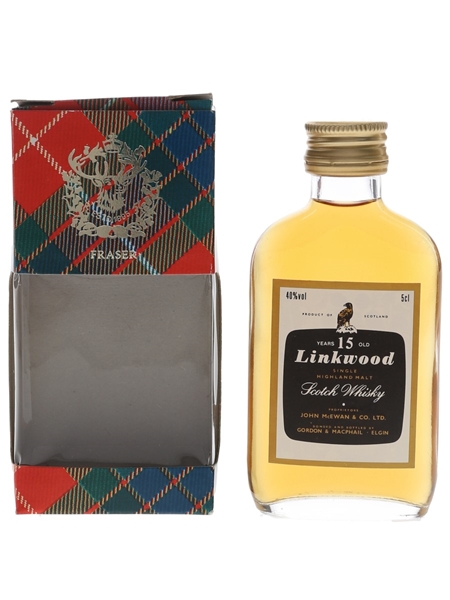 Linkwood 15 Year Old Bottled 1990s - Gordon & MacPhail 5cl /40%