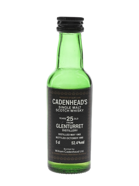 Glenturret 1965 25 Year Old Bottled 1990 - Cadenhead's 5cl / 52.4%