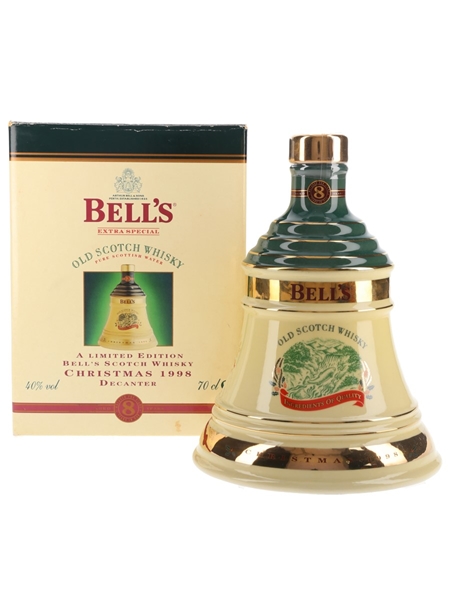 Bell's Christmas 1998 Ceramic Decanter Ingredients of Quality 70cl / 40%