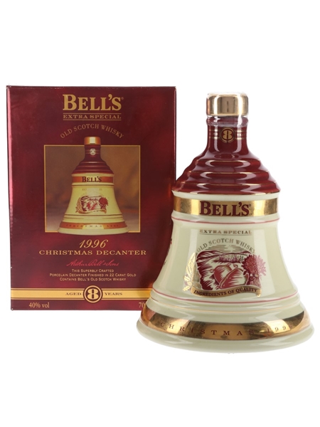 Bell's Christmas 1996 Ceramic Decanter Ingredients Of Quality 70cl / 40%