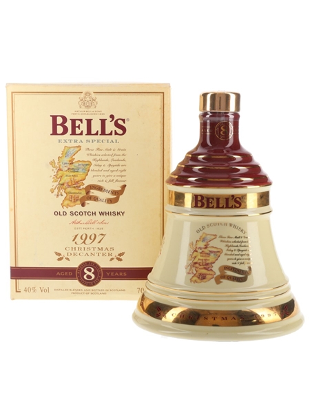 Bell's Christmas 1997 Ceramic Decanter Ingredients Of Quality 70cl / 40%