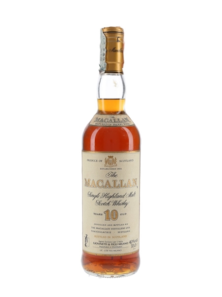 Macallan 10 Year Old Bottled 1990s - Giovinetti 70cl / 40%