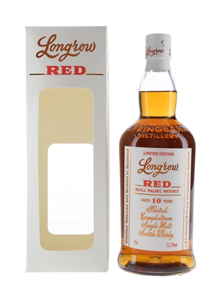 Longrow Red 10 Year Old Refill Malbec Matured Bottled 2020 70cl / 52.5%