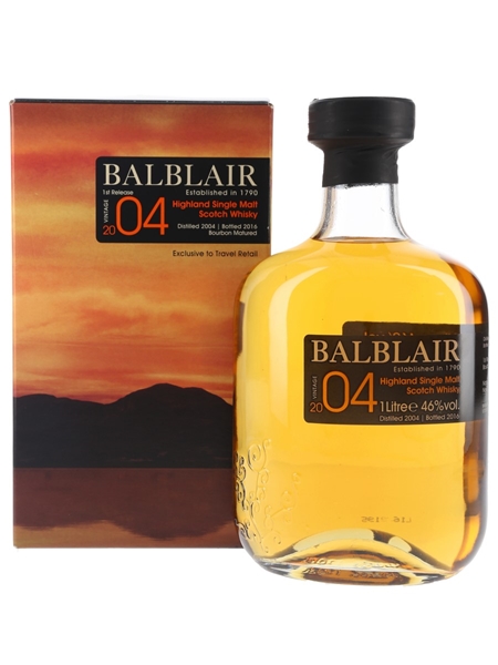 Balblair 2004 1st Release Bottled 2016 - Travel Retail 100cl / 46%