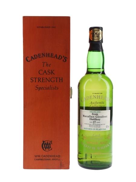 Macallan Glenlivet 1969 27 Year Old Bottled 1997 - Cadenhead's 70cl / 45.5%