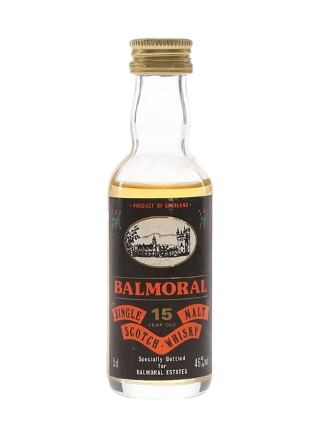 Balmoral 15 Year Old Bottled 1990s - Balmoral Estates 5cl / 46%