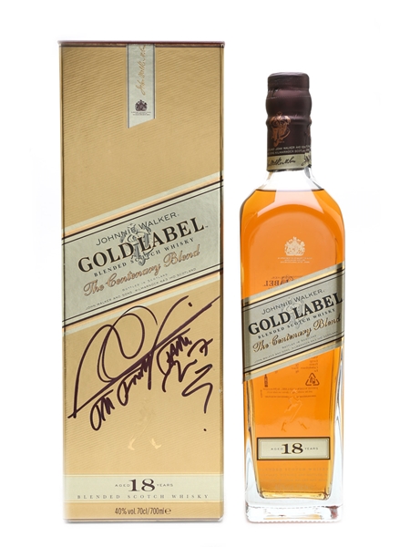 Johnnie Walker Gold Label 18 Year Old Signed by Mika Hakkinen 70cl / 40%