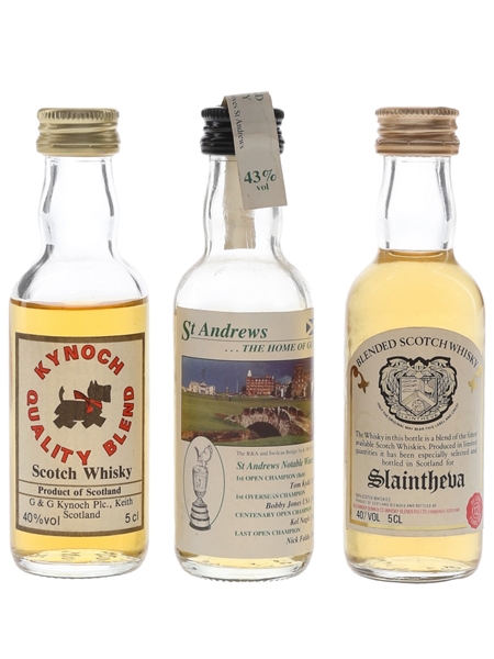 Kynoch, Slaintheva & St Andrews  3 x 5cl