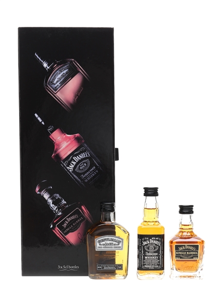 Jack Daniel's Mellowed Gift Pack Gentleman Jack, Old No. 7 Brand, Single Barrel Select 3 x 5cl / 40%