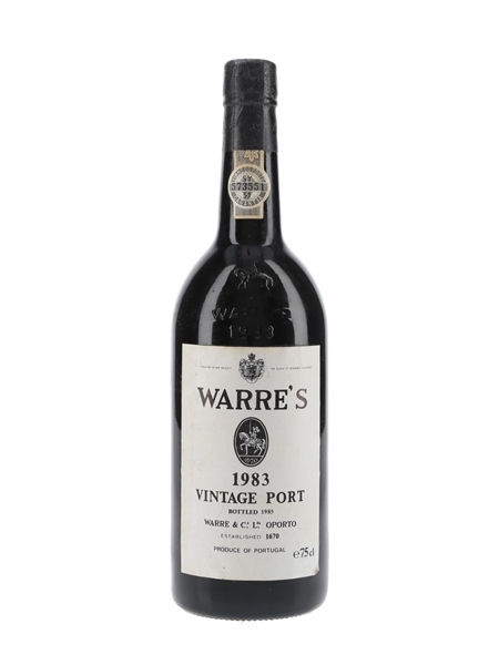 Warre's 1983 Vintage Port Bottled 1985 75cl / 20%