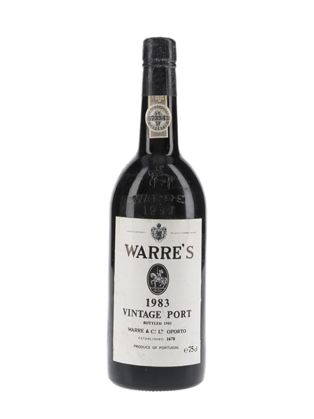 Warre's 1983 Vintage Port Bottled 1985 75cl / 20%