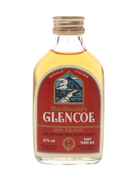 MacDonald's Glencoe 8 Year Old 100 Proof Bottled 1980s 5cl / 57%