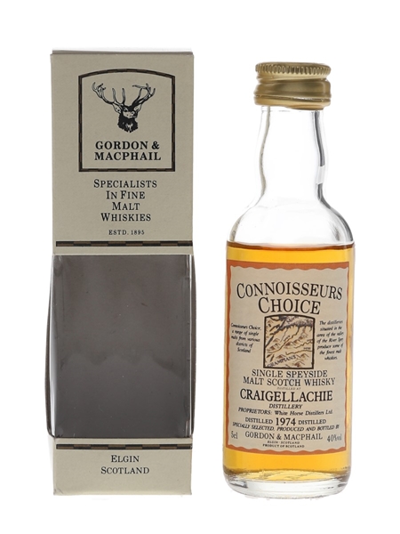 Craigellachie 1974 Connoisseurs Choice Bottled 1990s - Gordon & MacPhail 5cl / 40%