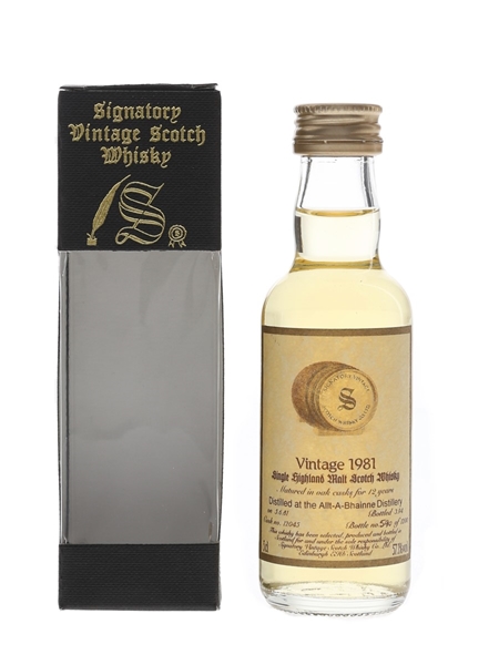 Allt-A-Bhainne 1981 12 Year Old Bottled 1994 - Signatory Vintage 5cl / 57.1%