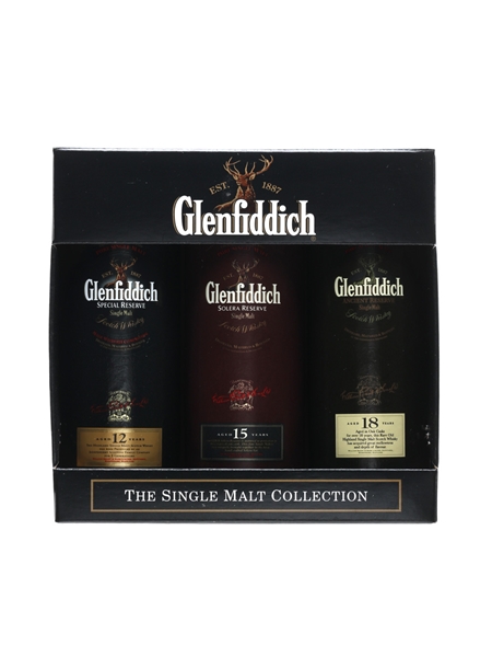 Glenfiddich Single Malt Collection 12, 15 & 18 Year Old 3 x 5cl / 40%