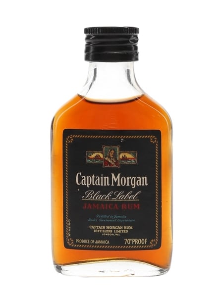 Captain Morgan Black Label Jamaica Rum Bottled 1970s 5cl / 40%