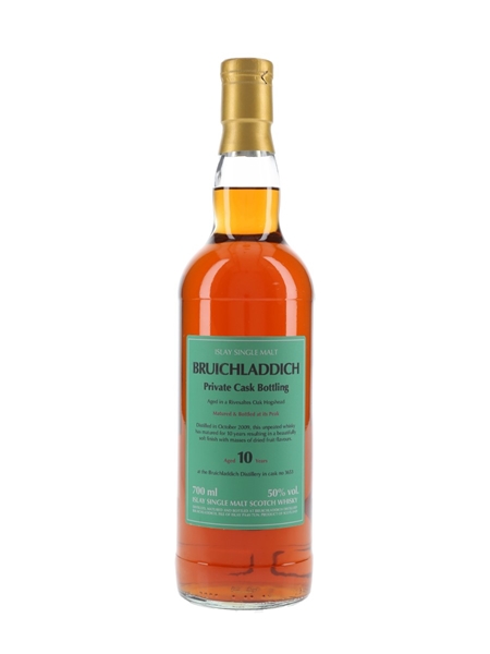 Bruichladdich 2009 10 Year Old Rivesaltes Cask 3653 Private Cask Bottling 70cl / 50%