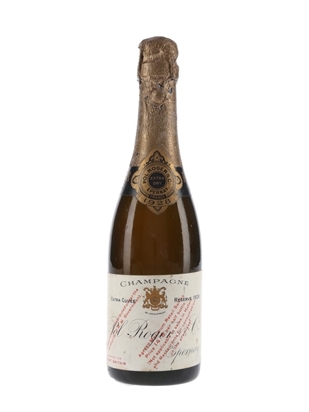 Pol Roger Reserve 1928 Extra Cuvee Reserved For Great Britain 37.5cl