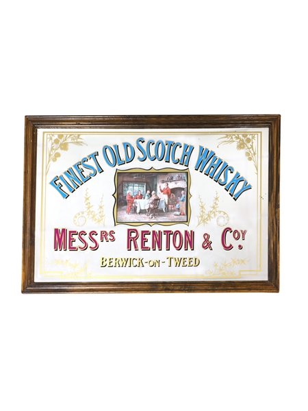 Messrs Renton & Coy Fine Old Scotch Whisky Mirror  94.5cm x 63cm x 2cm