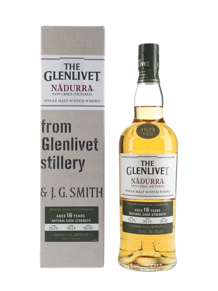 Glenlivet 16 Year Old Nadurra Bottled 2014 - Batch 0614C 70cl / 55.2%