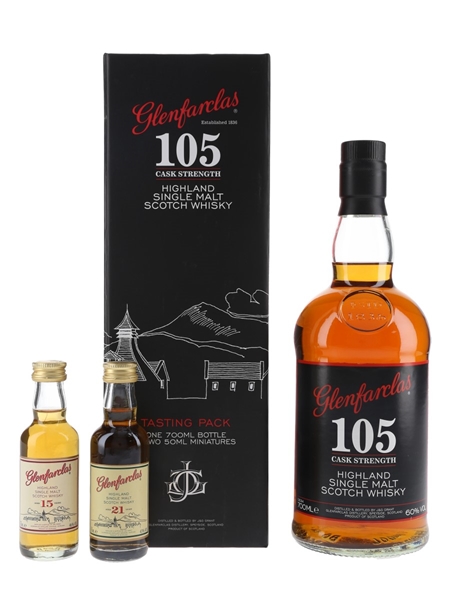Glenfarclas 105 Cask Strength Tasting Pack  2 x 5cl & 70cl