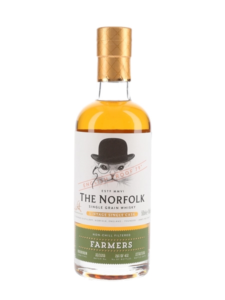 The Norfolk Farmers Single Grain Bottled 2018 - Batch No. 03-2018 50cl / 45%