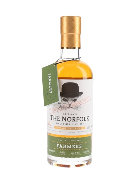 The Norfolk Farmers Single Grain Bottled 2018 - Batch No. 03-2018 50cl / 45%