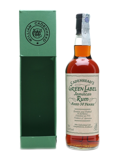 Cadenhead's Green Label 1974 Jamaican Rum 30 Year Old 70cl / 51.8%