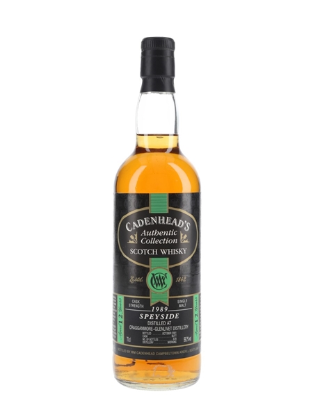 Cragganmore Glenlivet 1989 Bottled 2001 - Cadenhead's 70cl / 59.2%