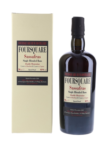 Foursquare Sassafras 14 Year Old Single Blended Rum Bottled 2020 - Velier 70cl / 61%