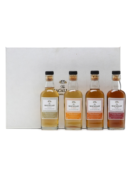 Macallan Gift Box '1824 Series' Set Amber-Gold-Ruby-Sienna Miniatures